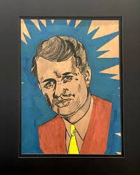 We may not be the National Gallery... but we have a presidential portrait  of our own! This mixed media