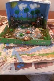 3d Shoebox Pond Diarama Diorama Kids Habitats Projects School Projects