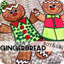 Draw A Gingerbread Boy And Girl Step Into 2nd Grade With Mrs Lemons Bloglovin Christmas Art Projects Christmas Kindergarten Christmas Art