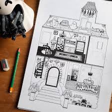 Step by step instructions on how to draw a haunted house. Spooky Item Suggestions To Include In My Haunted House Drawing I M Trying To Think Of More Classic Haunted House Tropes To Add As I Draw Each Room Witchy Spooky Creepy But Totally Sfw