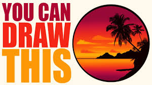 How to draw pictures using numbers, simple drawing ideas for beginners how to draw boat how to draw nature scenery of waterfall, sunset, and houses | easy sunset over waterfall scenery the videos show how to draw cute and funny drawing easy way, step by step, please enjoy it, don't. Easy Drawing Tutorial For Procreate Drawing A Tropical Sunset