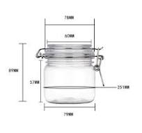 2Pcs 10 Oz/300ml Clear Round Plastic Home Kitchen Storage Sealed Jar  Bottles with Leak Proof Rubber and Hinged Lid for Herbs, Spices, Candy,  Gift, ...