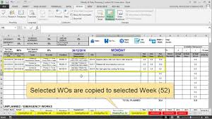 features maintenance planning and scheduling excel template