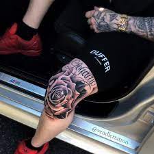 Rose Tattoo Rose Tattoos For Men Rose Tattoo Leg Knee Tattoo