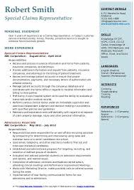 10 examples of resumes for customer service jobs mla format. Claims Representative Resume Samples Qwikresume