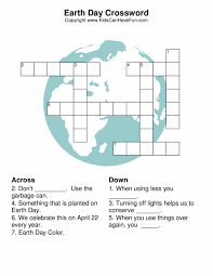 You can play it any day of the week! Earth Day Crossword Worksheets 99worksheets