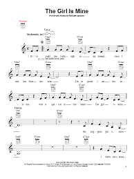 Bb to bring back the fire in her eyes. Michael Jackson Paul Mccartney The Girl Is Mine Sheet Music Pdf Notes Chords Rock Score Ukulele Download Printable Sku 152012