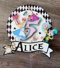 Alice In Wonderland Cake Topper Alice In Wonderland Party Etsy Alice In Wonderland Cakes Diy Cake Topper Princess Cake Toppers