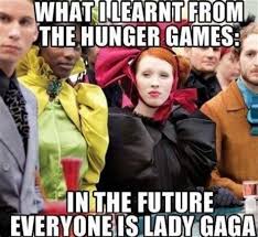 Lady gaga is wearing the mockingjay pin to symbolize the commencement of our own hunger games. Lady Gaga Hunger Games Memes
