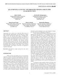 Using a leak detector can help you find the problem, but the kind of detector to use depends on your system. Pdf Quantifying Acoustic And Pressure Sensing For In Pipe Leak Detection