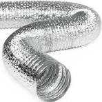 HVAC Premium 6'' Inch Aluminum Hose Flexible Air Duct Pipe for Rigid HVAC  Flex Ductwork- 25' Feet Long