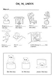 Znalezione Obrazy Dla Zapytania In On Under Worksheet English Worksheets For Kids Preposition Worksheets English Lessons