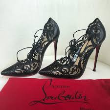 Christian Louboutin Impera Laser Cut Black Calf