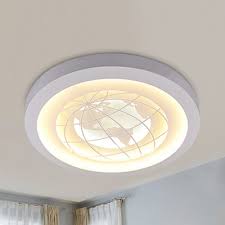 Boys Girls Bedroom Globe Flush Ceiling Light Acrylic Modern Stylish Ceiling Fixture With White Yellow Lighting Takeluckhome Com
