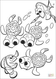 Nemo Dory And Three Cute Turtles Super Coloring Turtle Coloring Pages Finding Nemo Coloring Pages Nemo Coloring Pages