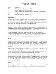 Memo to the president, 2020. Nordstrom Memo