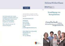Helene weber (born 17 march 1881 in elberfeld, now wuppertal, rhine province, died 25 july 1962 in bonn) was a german politician and was known as a women's rights activist. Informationen Helene Weber Haus