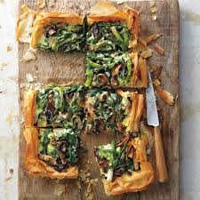 Mushroom Spinach And Scallion Tart With Mushrooms Extra Virgin Olive Oil Kosher Salt Scallions Vegetarian Tart Vegetarian Recipes Easy Vegetarian Recipes