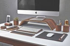 If There S One Thing A Creative Loves To Get Right It S Their Humble Desk The Work Zone They Call Home Really Cool Desk Accessories Walnut Desks Desk Design