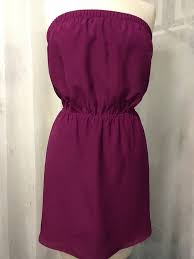 Express Wine Strapless Dress Size Med Express Casual
