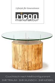 Love Wood Stylische Couchtische Aus Baumstamm Und Glasplatte Couchtische Couchtisch Couchtisch Holz