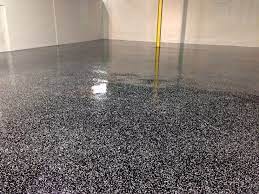 1 4 Salt And Pepper Black And White On Black Epoxy Floor Finished With A Clear Polyurethane Epoxy Garage Floor Coating Garage Floor Epoxy Garage Floor