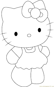 Free printable cute hello kitty coloring pages. Cute Hello Kitty Coloring Page For Kids Free Hello Kitty Printable Coloring Pages Online For Kids Coloringpages101 Com Coloring Pages For Kids