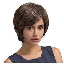 Inkach Womens Bob Short Wigs Inkach Stylish Girls Heat Synthetic Natural Light Brown Straight Hair Wig Brown Straight Hair Short Wigs Wig Hairstyles
