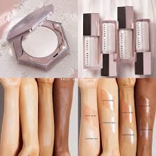 Fenty Beauty By Rihanna Diamond Bomb All Over Diamond Veil Swatches Gloss Bomb Universal Lip Luminizer Lipgloss In Diamond Milk Und Diamond Bomb All Over Diamond Veil Highlighte Fenty Beauty Rihanna Fenty Beauty Makeup