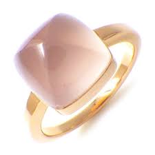 楽天市場】フレッド FRED リング パン ドゥ スクール カボションカット ピンク クォーツ K18PG 9号