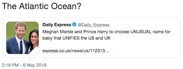 Here are some of the most popular royal baby names, meanings, and famous namesakes for girls. The Atlantic Ocean Unusual Royal Baby Names Know Your Meme