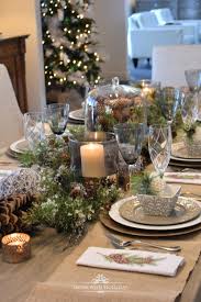 Simple Woodland And Pine Cone Christmas Table Setting Home With Holliday Christmas Table Decorations Christmas Table Christmas Dining Table
