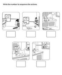 Picture Sequencing Cat In The House Worksheet Story Sequencing Worksheets Sequencing Worksheets Kindergarten Sequencing Worksheets