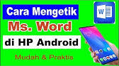 Tutorial Cara Memakai Microsoft Word Di Hp Android Anton Agustara Youtube