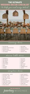 Planning your wedding reception seating. Use This Wedding Decor Checklist To Help You Nail Every Detail Junebug Weddings