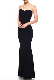 Teeze Me Strapless Tube Top Trumpet Skirt Long Dress Black Tube Gown Dresses Women Dress Online