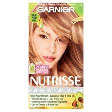 Garnier Nutrisse Nourishing Hair Color Creme Highlighting Kit H2 Golden Blonde 1 Kit Walmart Com In 2021 Champagne Blonde Garnier Hair Color Hair Color