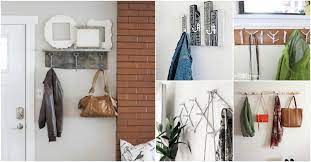 A wall mounted coat rack can save space in a small mudroom or entryway. 25 Diy Coat Racks That Will Brighten Up Your Entryway Diy Crafts
