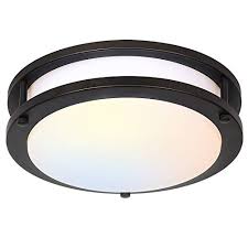 Powered by a single 3000k color temperature led module, this fixture is etl listed wet and suitable for installation in indoor spaces. 10 Inch Flush Mount Led Ceiling Light Fixture 17w 120w Equiv 1100lm 3000k 4000k 5000k Adjustable Ceiling Lights Oil Rubbed Bronze Saturn Dimmable Lighting For Hallway Bathroom Or Kitchen Pricepulse