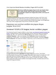 Free download desain sertifikat kosong desain pamflet desain abstract certificate template free vector download sertifikat word download certificate … Bagaimana Cara Membuat Sertifikat Atau Piagam Dengan Template Word 2010