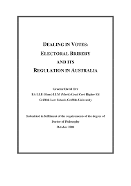 Pdf Dealing In Votes Regulating Electoral Bribery