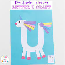 Printable Letter U Craft Unicorn Letter U Crafts Letter A Crafts Alphabet Letter Crafts