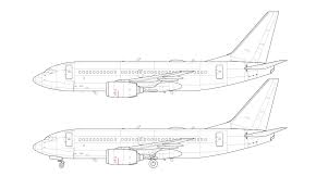 The first bbj equiped with splir scimitar winglets! Boeing 737 700 Blank Illustration Templates Norebbo