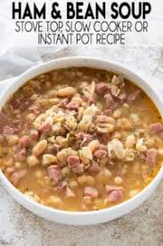 Remove the bay leaf, ham bone and fish out any bones that may have fallen off during cooking. Ham And Bean Soup The Salty Marshmallow