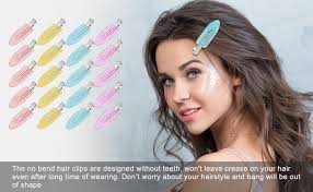 Amazon.com: Gingbiss 20 יחידות קליפסים לשיער ללא כיפוף, קליפסים לשיער ללא  קמט סיכות תלתלים עם קופסת אחסון לתסרוקת פוני גלי איפור : יופי וטיפוח