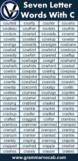 02.04.2012 · a vocabulary list featuring 100 sat words beginning with a. 7 Letter Words With C Grammarvocab