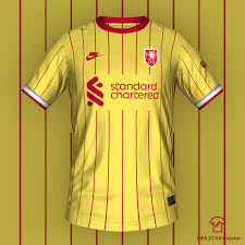 I made mockups based on the minikits from the catalog, and this is probably closer to how the away kit will look like(the minikit is a bit off). Liverpool Third Kit 2022