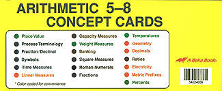 Abeka Grade 5 8 Arithmetic Concept Cards 5 8 Ces Books