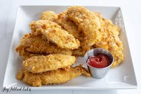This is such an easy baked chicken tenders recipe, and it's always such a hit in our homes. Healthy Baked Chicken Tenders Keto Low Carb Gluten Free