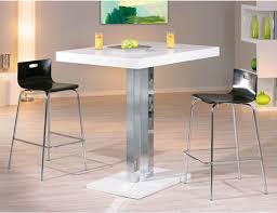 Product title costway 3 piece bar table set pub table and 2 stools. Rasq Tall Kitchen White Poseur Bar Table White High Gloss Square Rectangular Top And Base Chrome Supports